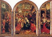 Oostsanen, Jacob Cornelisz van Tryptych with the Adoration of the Magi, Donors, and Saints Sweden oil painting artist